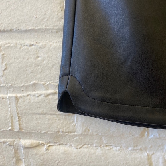 Pistola || Rumi Vegan Leather Mini Skirt Tulip Dolphin Hem Black 26 - Picture 3 of 8